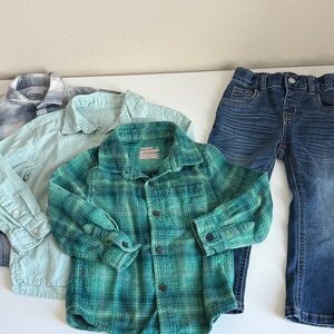 Mayoral| Cat & Jack, Bundle of plaid shirts and pant, 3T